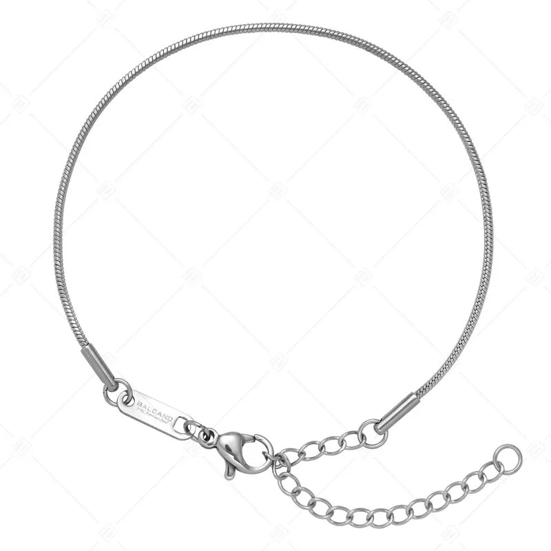 BALCANO - Snake / Edelstahl Schlangenkette-Armband mit Hochglanzpolierung - 1,2 mm
