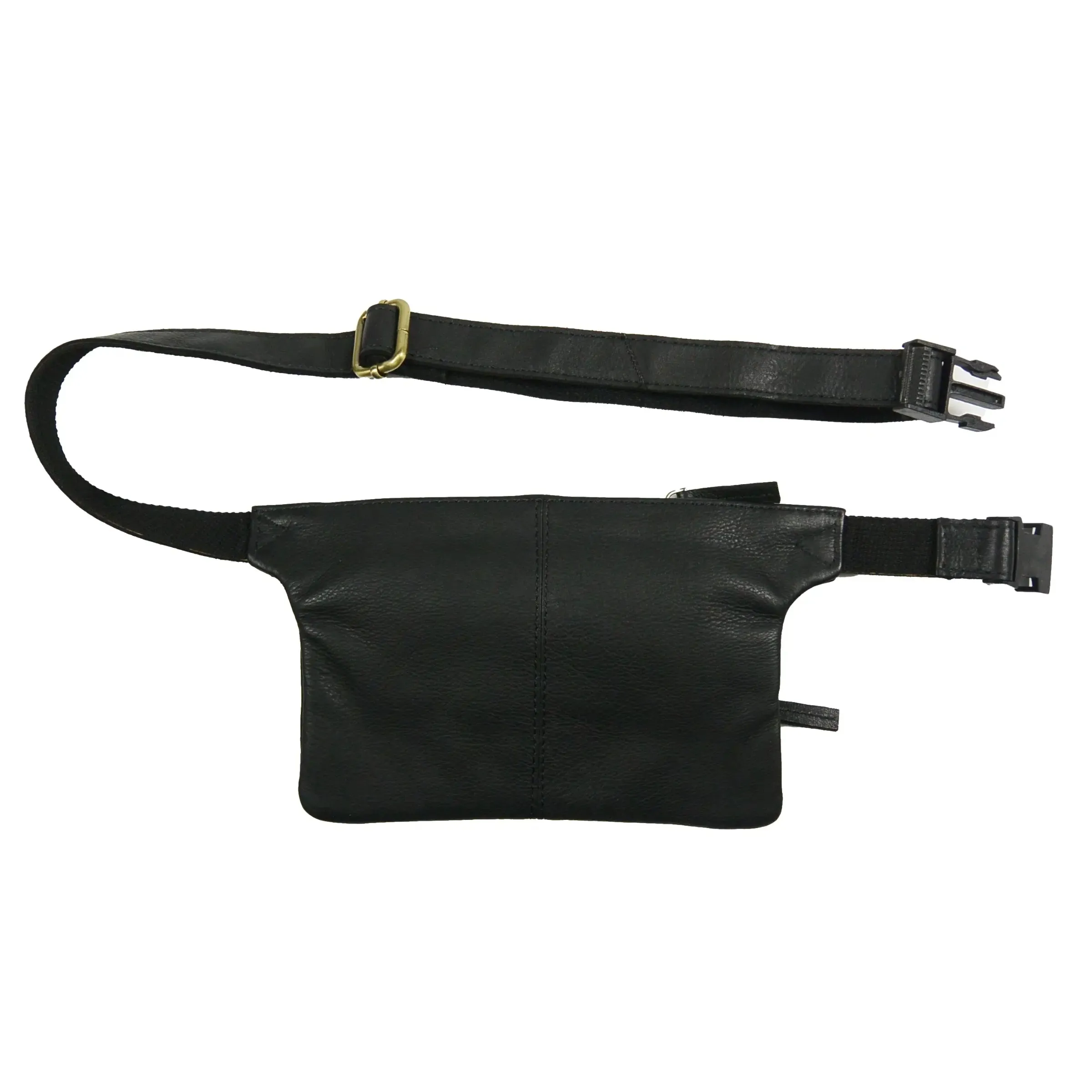 Bauchtasche S-XXL Leder Pouch NJ-14 Schwarz